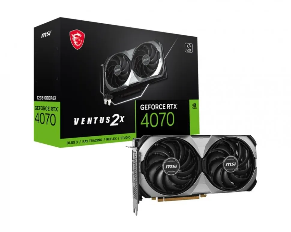 Видеокарта PCIE16 RTX4070 12GB RTX 4070 VENTUS 2X E 12G MSI