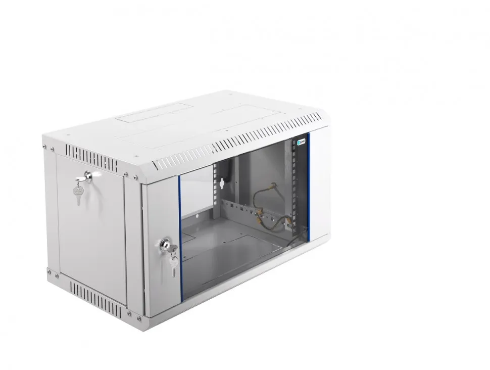 Шкаф телекоммуникационный настенный разборный ЭКОНОМ 6U (600 × 350) дверь стекло