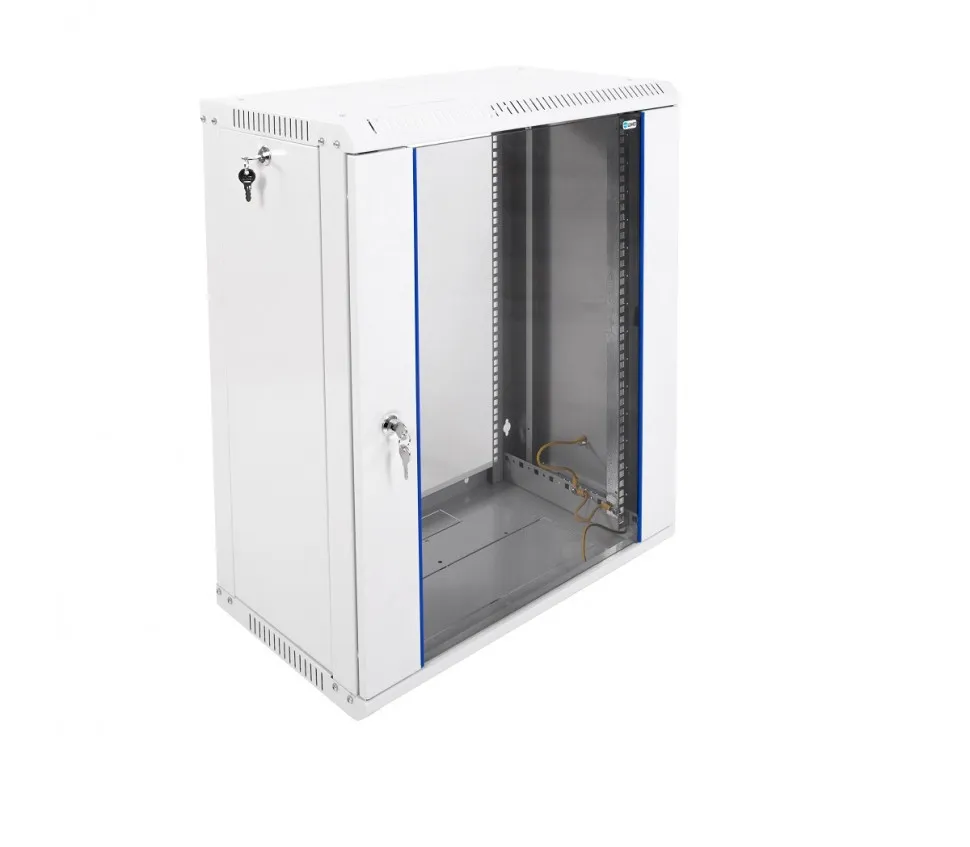 Шкаф телекоммуникационный настенный разборный ЭКОНОМ, 15U, (600x350мм), дверь стекло, черный, ЦМО