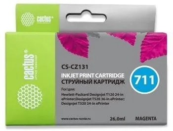 Картридж MAGENTA NO.711 26ML CS-CZ131 CACTUS