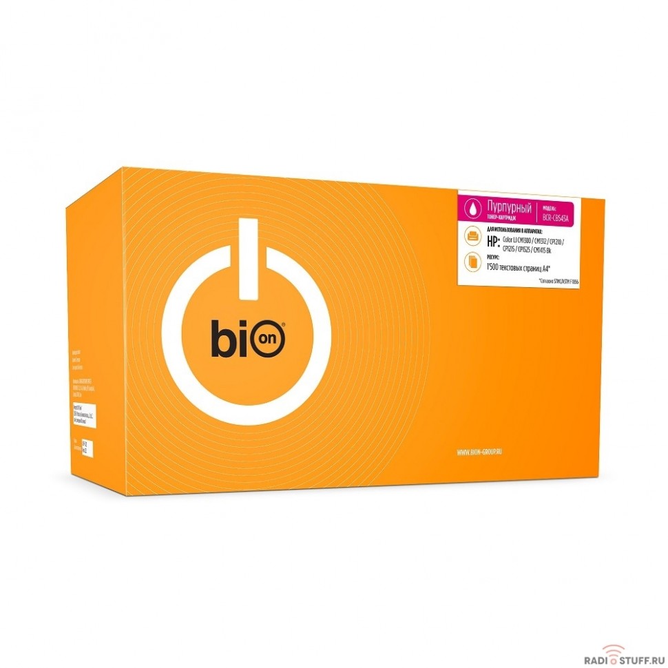 Bion CB543A Картридж для HP LaserJet CM1312/CP1215/CP1515/CP1518 (1500  стр.), Пурпурный