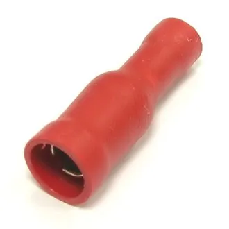 Разъем гнездовой FRD 1,25-156, d=4мм, 0,5-1,5мм2, полностью изолированный, красный, 100шт., NETKO Optima