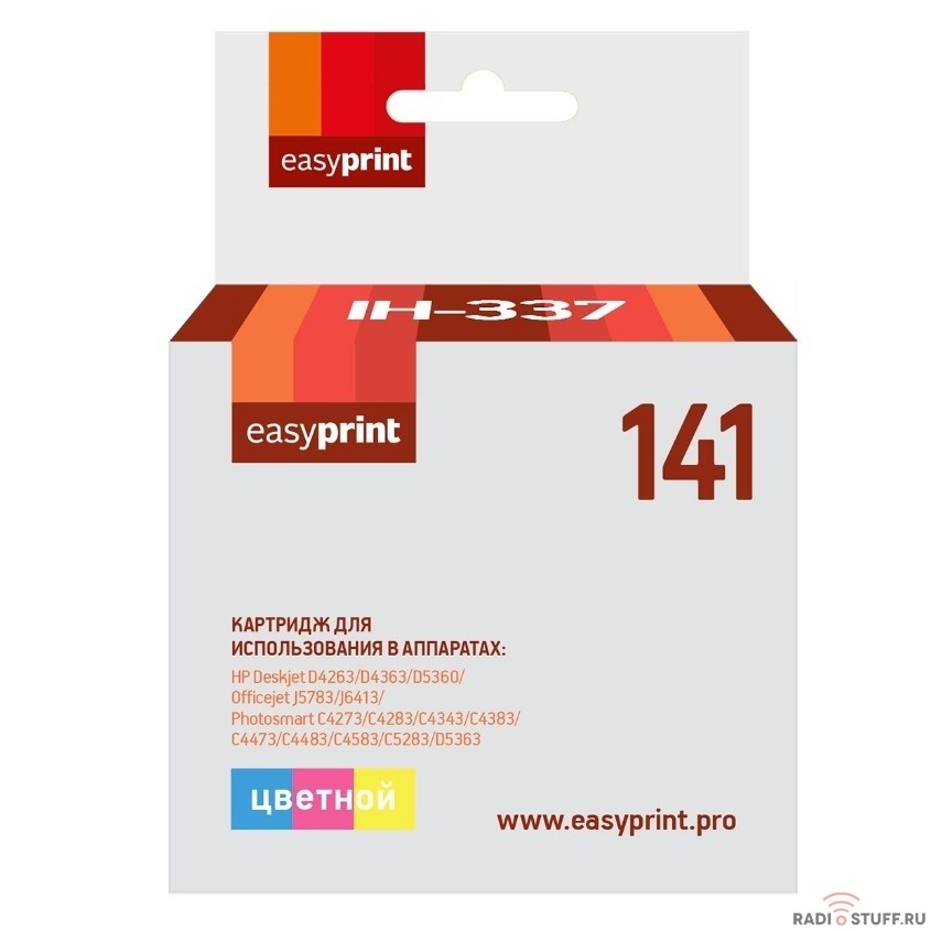 Easyprint CB337HE  Картридж (IH-337) №141 для HP Deskjet D4263/D5360/Officejet J5783/J6413, цветной