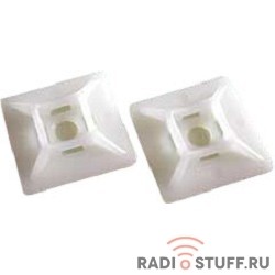 Hyperline HW-2A Самоклеящаяся площадка для крепления стяжек (12,7x12,7 мм) (100 шт)