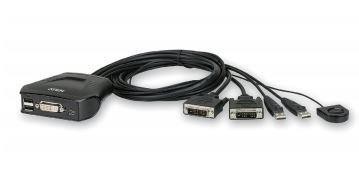 KVM-переключатель Aten CS22D-A7, USB 2PORT DVI W/CAB 